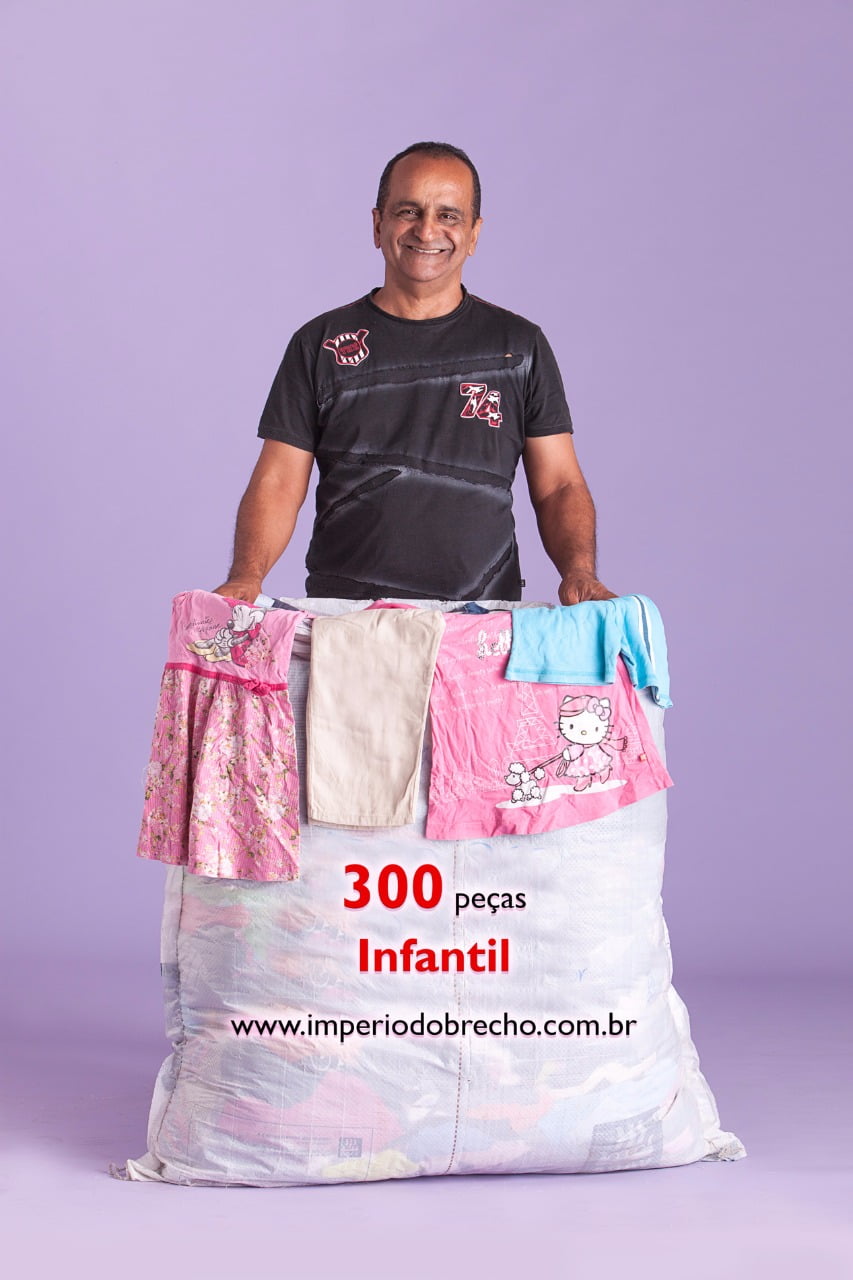 Lote de roupas usadas infantil - Mistinha 300 peças