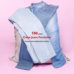 Fardo de roupas usadas -  Calça Jeans Feminina cos alto100 peças